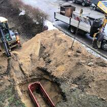 Подготовительные работы перед заменой канализационной линии